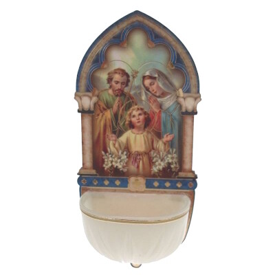 Wijwatervatje Helige Familie 13 cm - wijwaterbakje - LUMI Wijwatervatje Helige Familie 13 cm - wijwaterbakje - LUMI