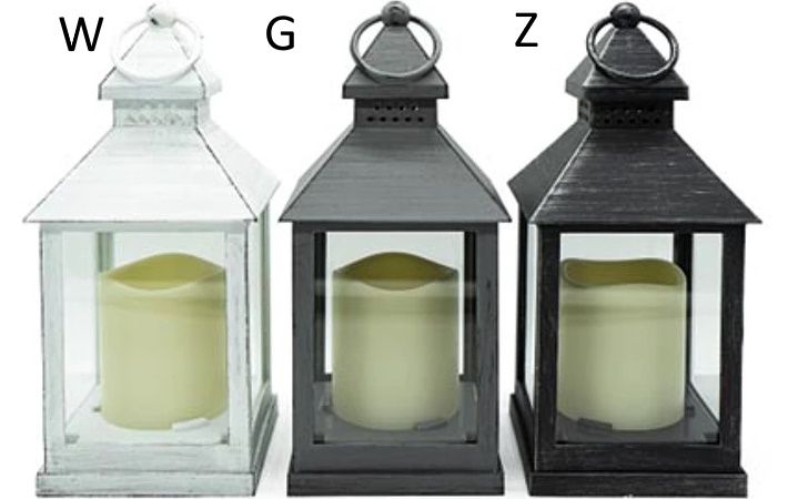 Graflantaarn 24.5 cm  - W - WIT