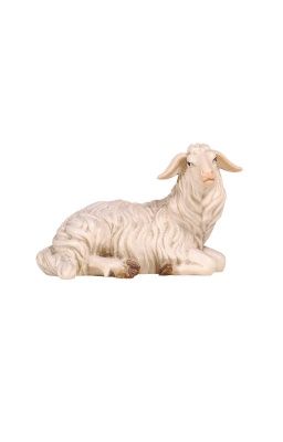 Schaap liggend houtsnijwerk 12 cm
