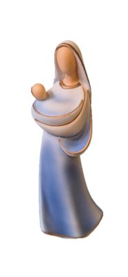 Beeld Madonna met kind 15 cm - porselein -