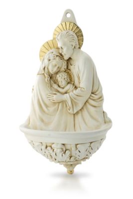 wijwatervatje Heilige Familie 22 cm marmerstof wijwatervatje Heilige Familie 22 cm marmerstof
