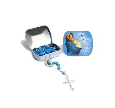 Paternoster + doosje in metaal AVE MARIA Ferruzzi