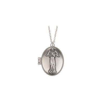 Medaillon engel met ketting  65 cm