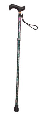 Plooibare wandelstok BLOEM GROEN 85 cm - 95 cm