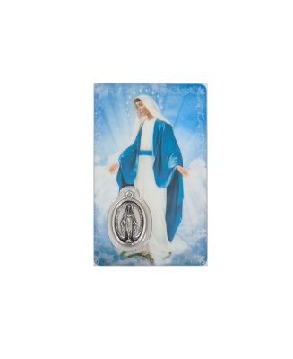 OLV Wonderbare Kaartje met Medaille en Gebed