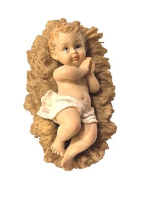 Kindje Jezus in kribbe  17 cm