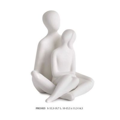 Beeld Koppel 20 cm - porselein -