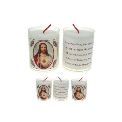 Set van 3 kaarsen HEILIG HART - 5 Talen -