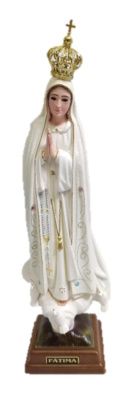 Onze Lieve Fatima 27 cm -OGEN KRISTAL-
