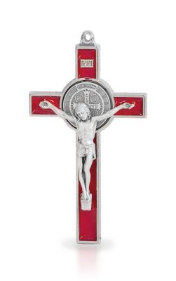 Kruis Benedictus 7.5 cm  metaal -KIES UW KLEUR-
