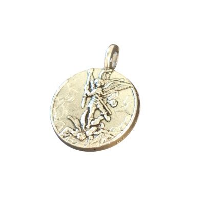 Medaille Michael 15 mm    METAAL GLANZEND