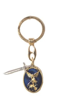 Sleutelhanger Michael met zwaard 9 cm