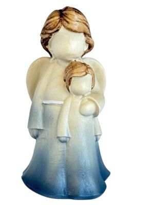 Engel houtsnijwerk 9 cm