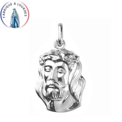 Medaille CHRISTUS-HOOFD  20x13 mm - ZILVER -