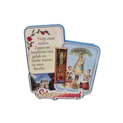 Magneet Scherpenheuvel  THERMOMETER 7 x 7 cm