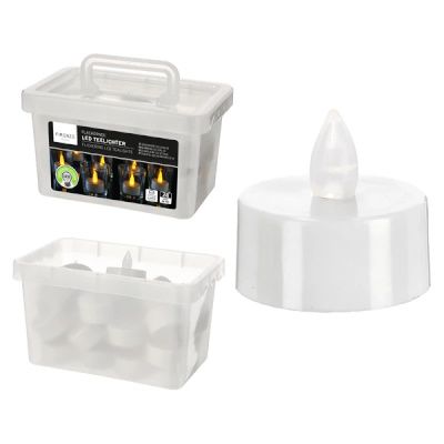 Theelicht op batterij - set van 24 stuks