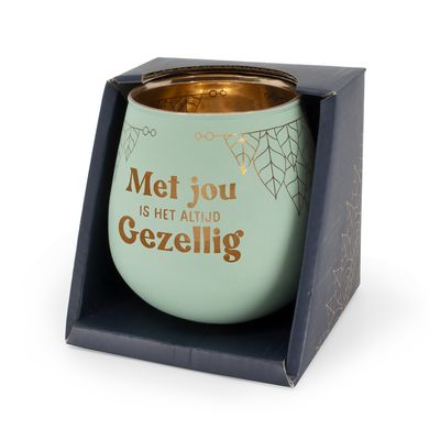 Luxe Sfeerlicht Houder -Met jou is het altijd gezellig