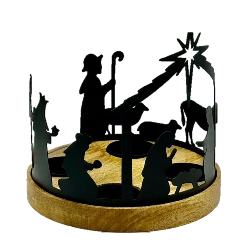 Kerstset Theelichthouder voor 4 stuks