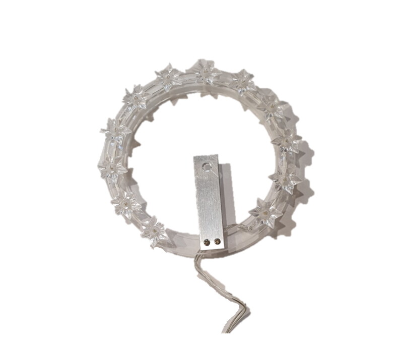 Lichtkroontje 20 cm LED WIT