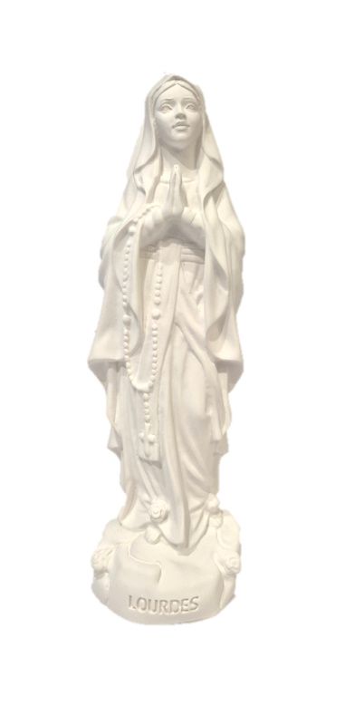 Olv Lourdes 20 cm marmerstof