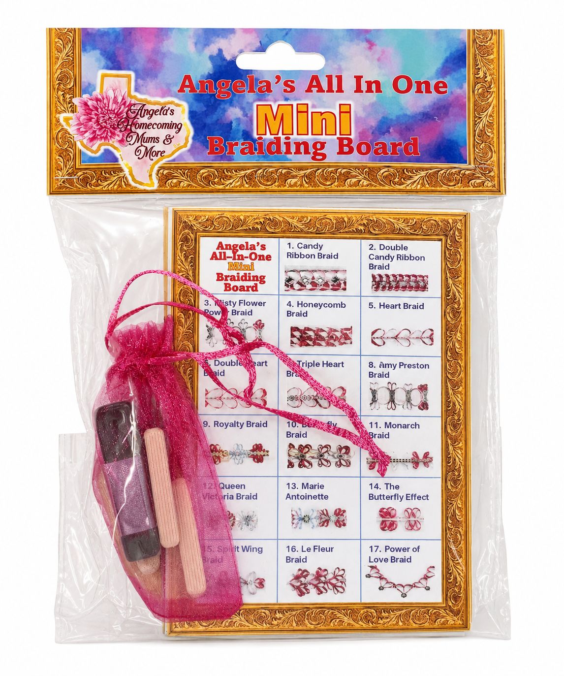 Angela’s All In One “Mini”  Braiding Board
