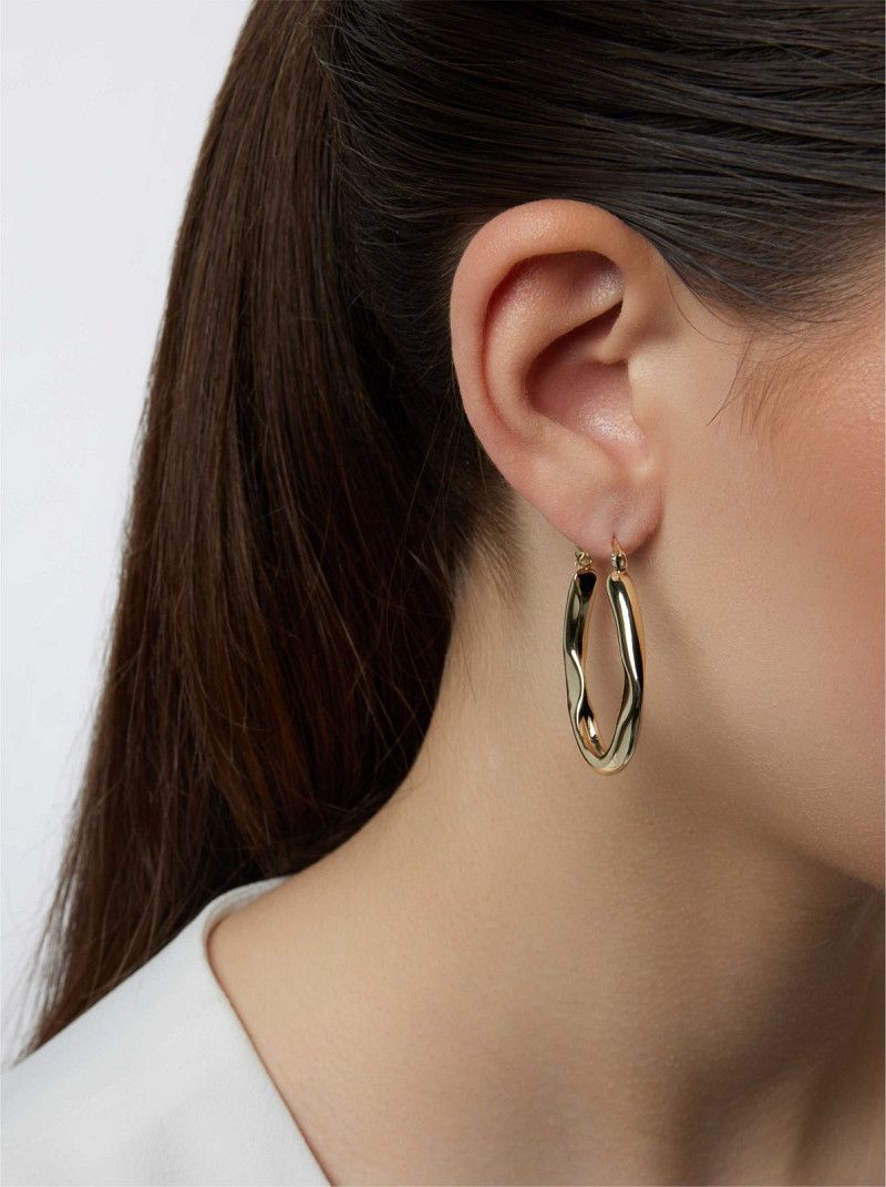 Oorbellen 14 karaats goud ovaalvorming