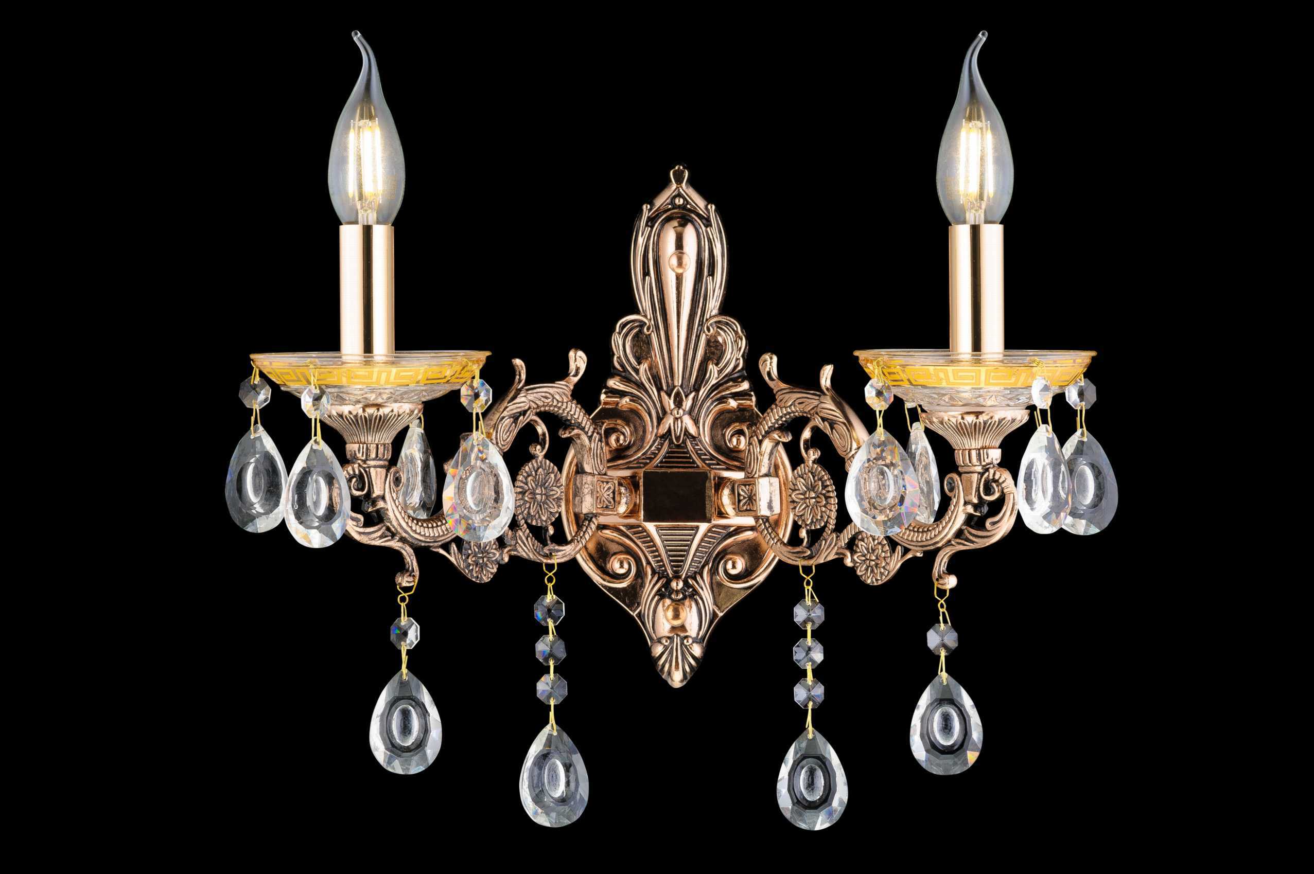 Бра Veneto Luce B1704/2B FGD+BK