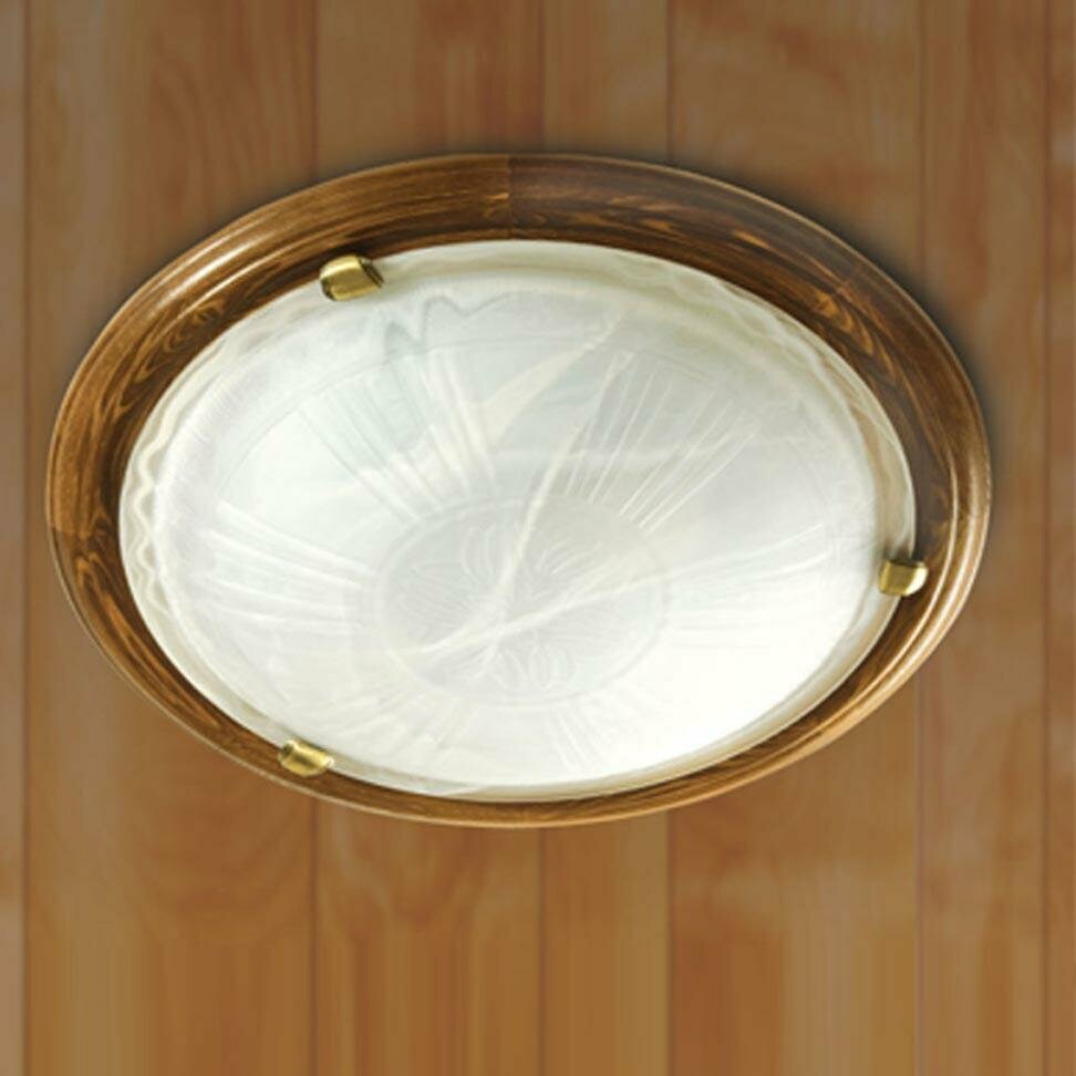 Светильник накладной СОНЕКС 336 SN 101 св-к накл. LUFE WOOD стекло E27 3*100W D560 110x560 бронз./корич.