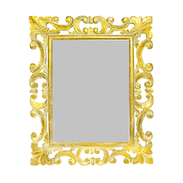Зеркало Имперо 50х60 см inside 32х42 см White Gold
