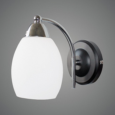 Бра GR7027/1B CR+BK+WT черный хром+белый 1х40W Е14 GJRS18