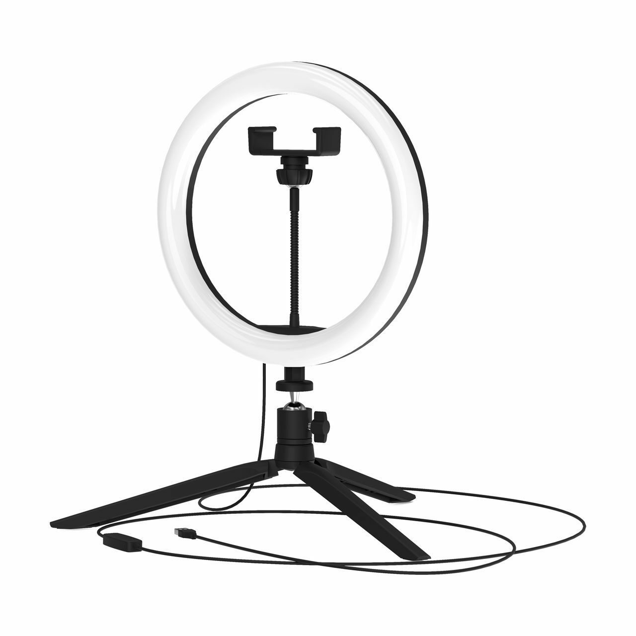 Кольцевая лампа селфи Gauss св-к 14W(700lm) D26см USB пульт тренога IP20 Ring Light RL002