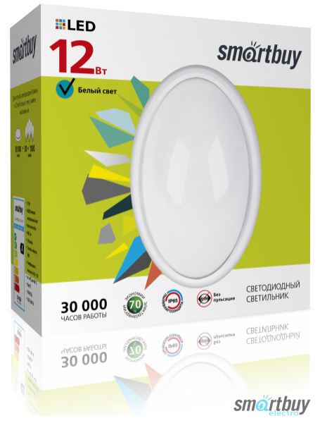 ЖКХ светильник овал ЖКХ светильник овал 12W 4000K Smartbuy SBL-HPOval-12W-4K