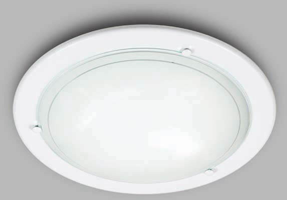 Светильник накладной СОНЕКС 211 SN 135 RIGA стекло E27 2*100W D380 105x380 бел./прозр.