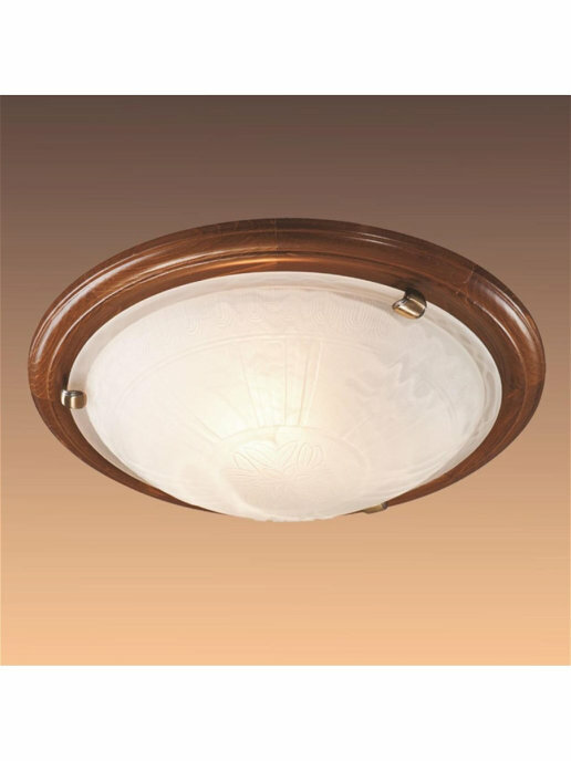 Светильник из дерева СОНЕКС 136/K SN 101 LUFE WOOD стекло E27 2*60W D360 80x360 бронз./корич.