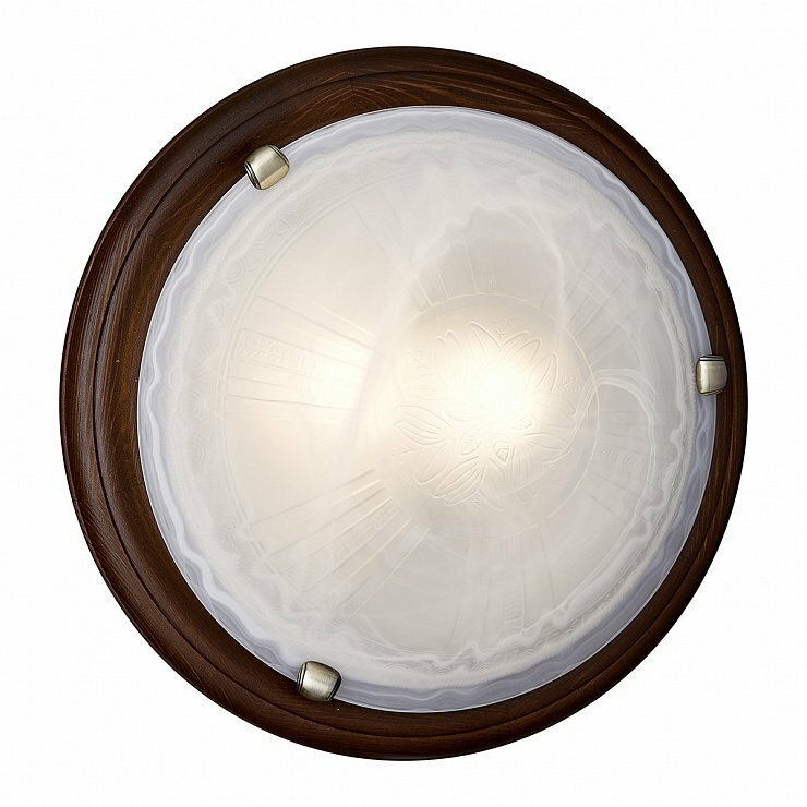 Светильник из дерева СОНЕКС 236 SN 101 LUFE WOOD стекло E27 2*100W D460 120x460 бронз./корич.