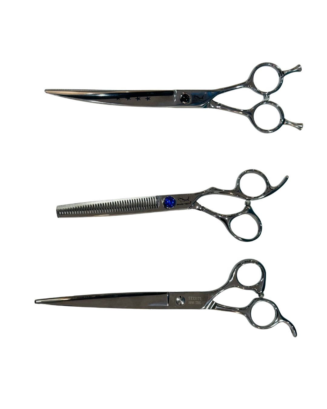 Kit de Estudiante Set de 3 Tijeras 7.5" Shark Teeth 3 Star Kit de Estudiante Set de 3 Tijeras 7.5" Shark Teeth 3 Star
