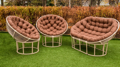 Меблі зі штучного ротангу- Папасан Мамасан