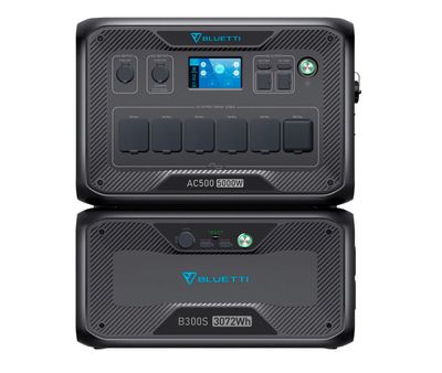 ​Зарядна станція Bluetti AC500 + B300S (3.1кВт·год)