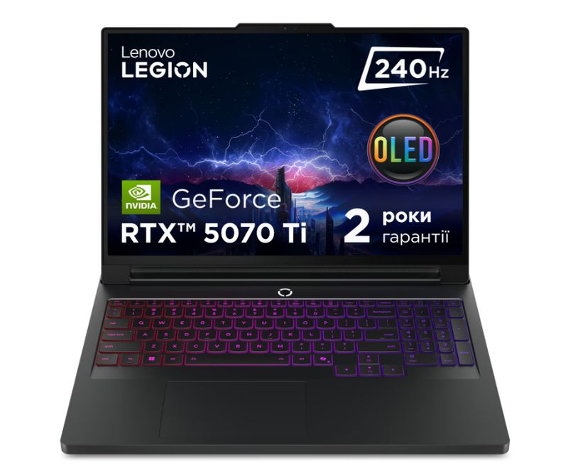 Ноутбук ігровий Lenovo Legion Pro 7 16IAX10H (83F5009PRA) Eclipse Black