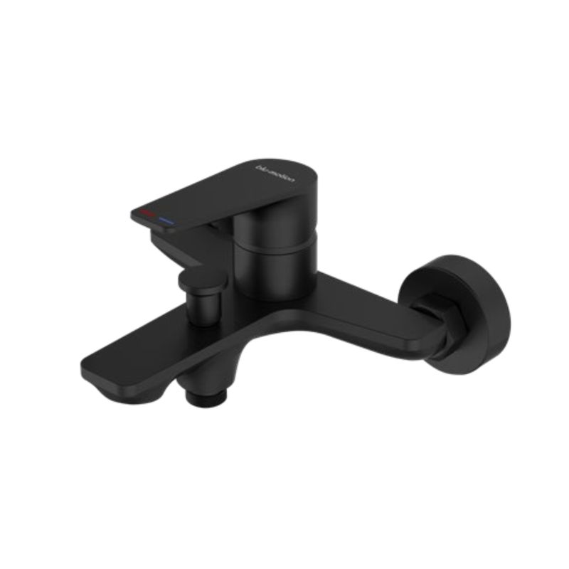 Luxus Black Bath Mixer Set Hand Shower Hose and Bracket