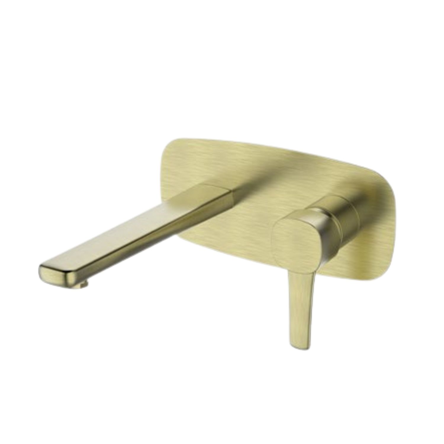 Brushed Brass In-wall Basin Mixer