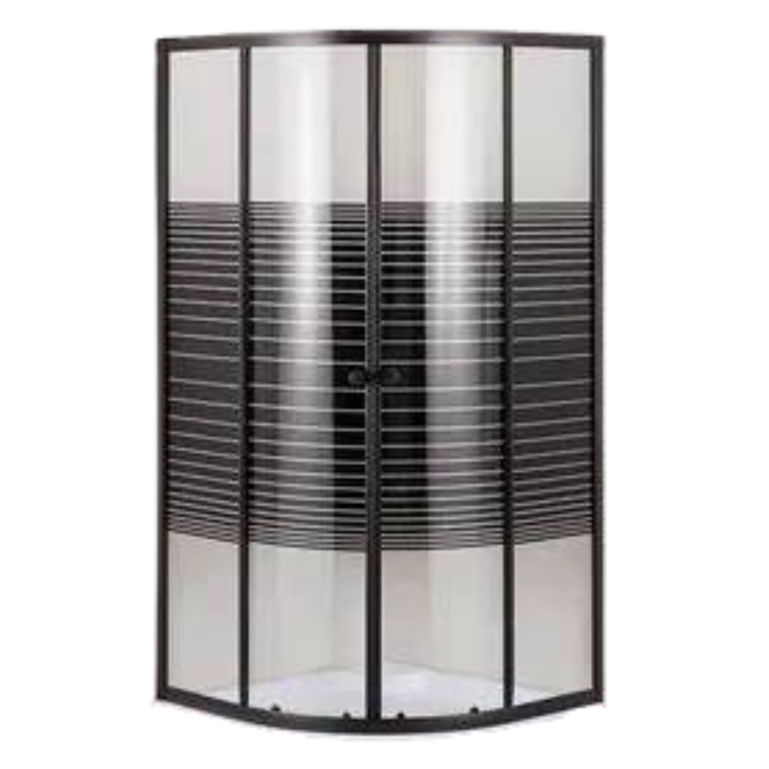 Shower Door Quarter Round Black Lines 900