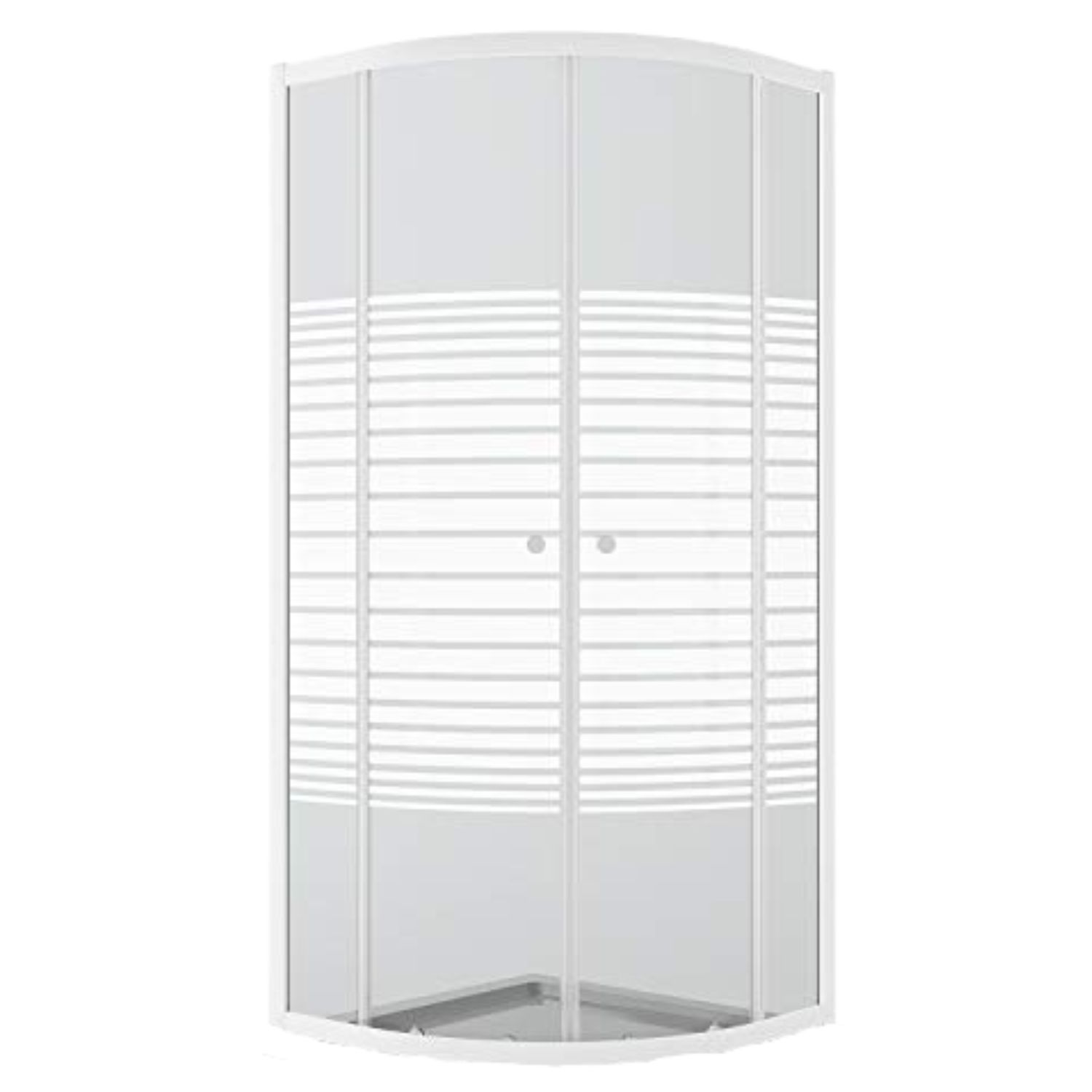 Shower Door Quarter Round White Lines 900