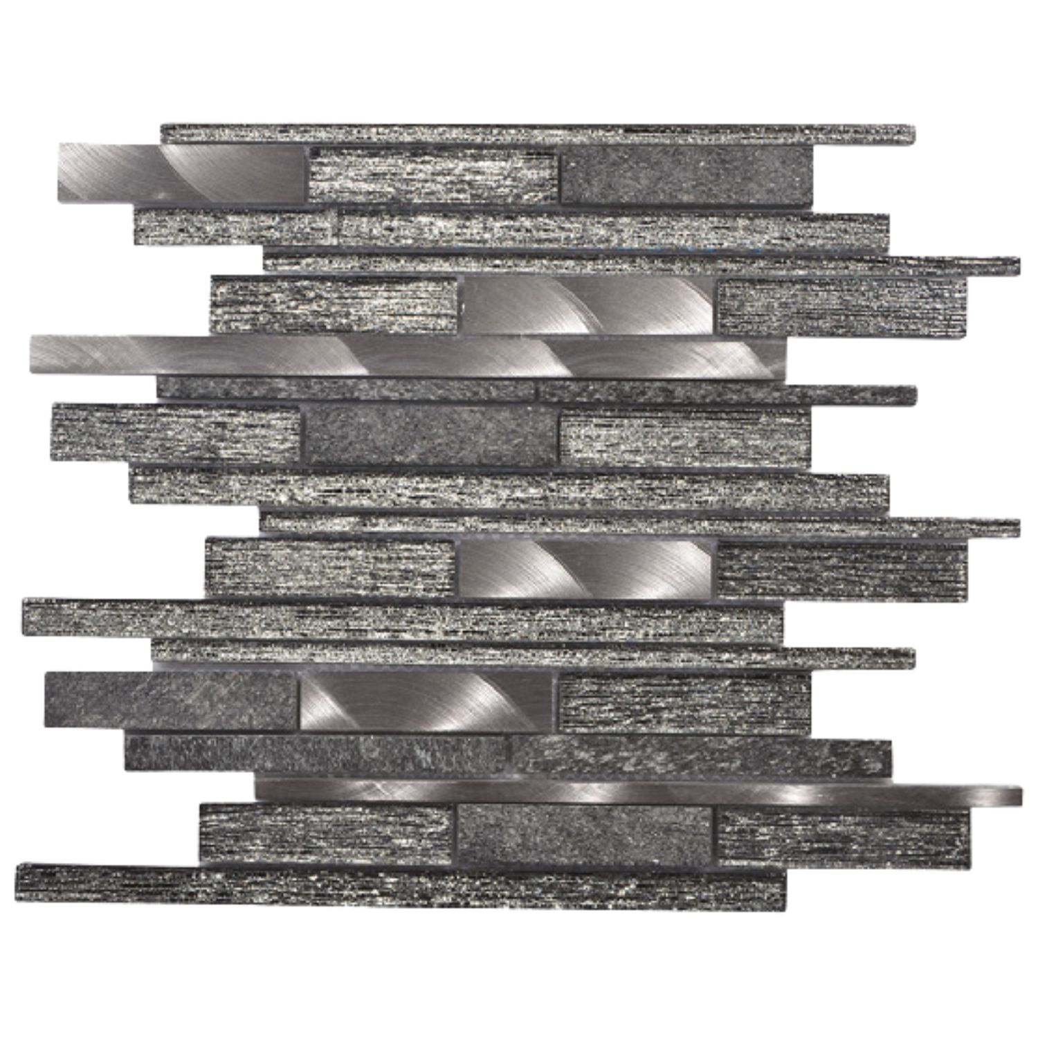 Mosaic Linear Grey Graphite (Per Sheet)