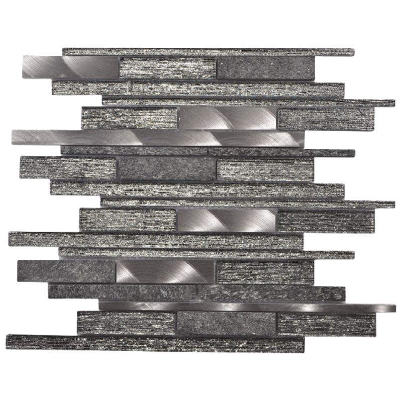 Mosaic Linear Grey Graphite (Per Sheet)