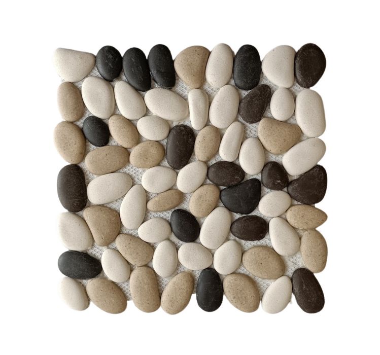 Mosaic Black River Pebble (Per Sheet)