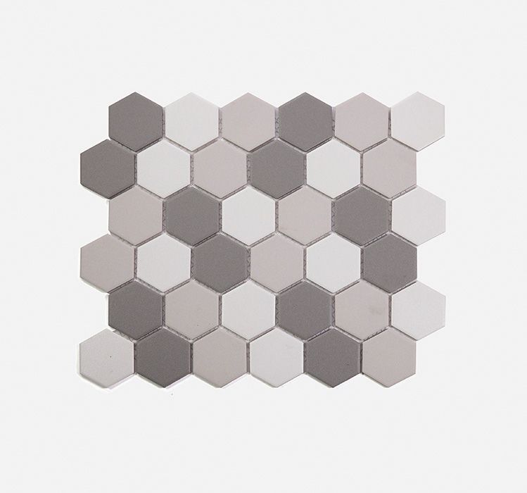 Mosaic Mixed Grey Hex (Per Sheet)
