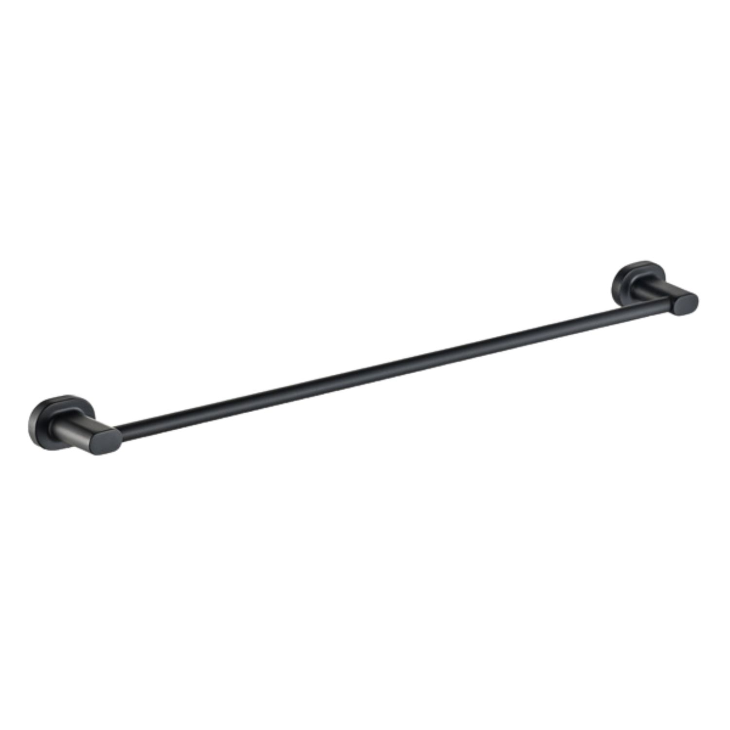 Zenna Black Single Towel Rail (700mm)