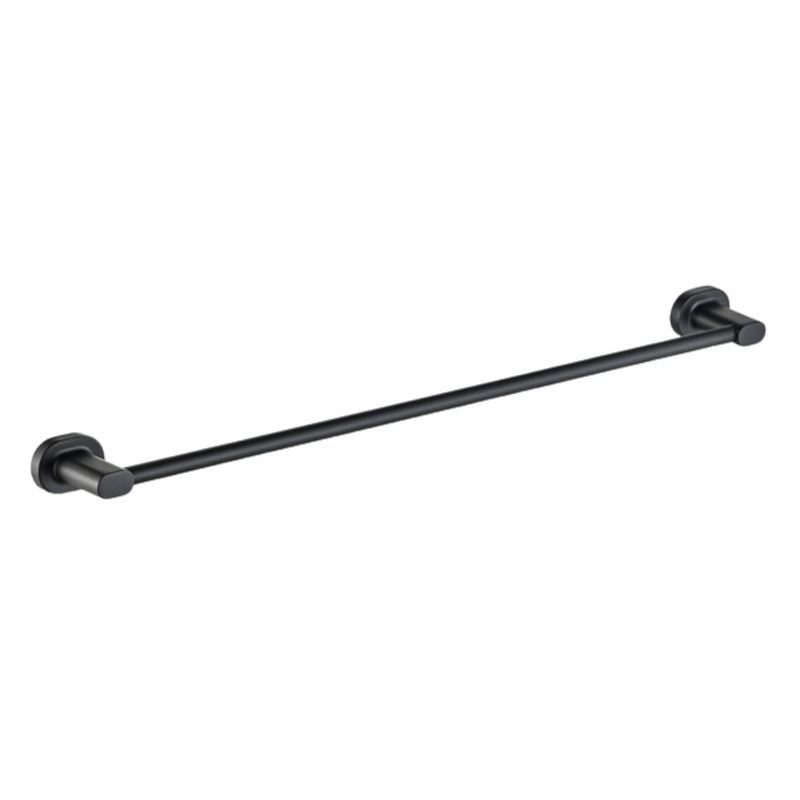 Zenna Black Single Towel Rail (700mm)