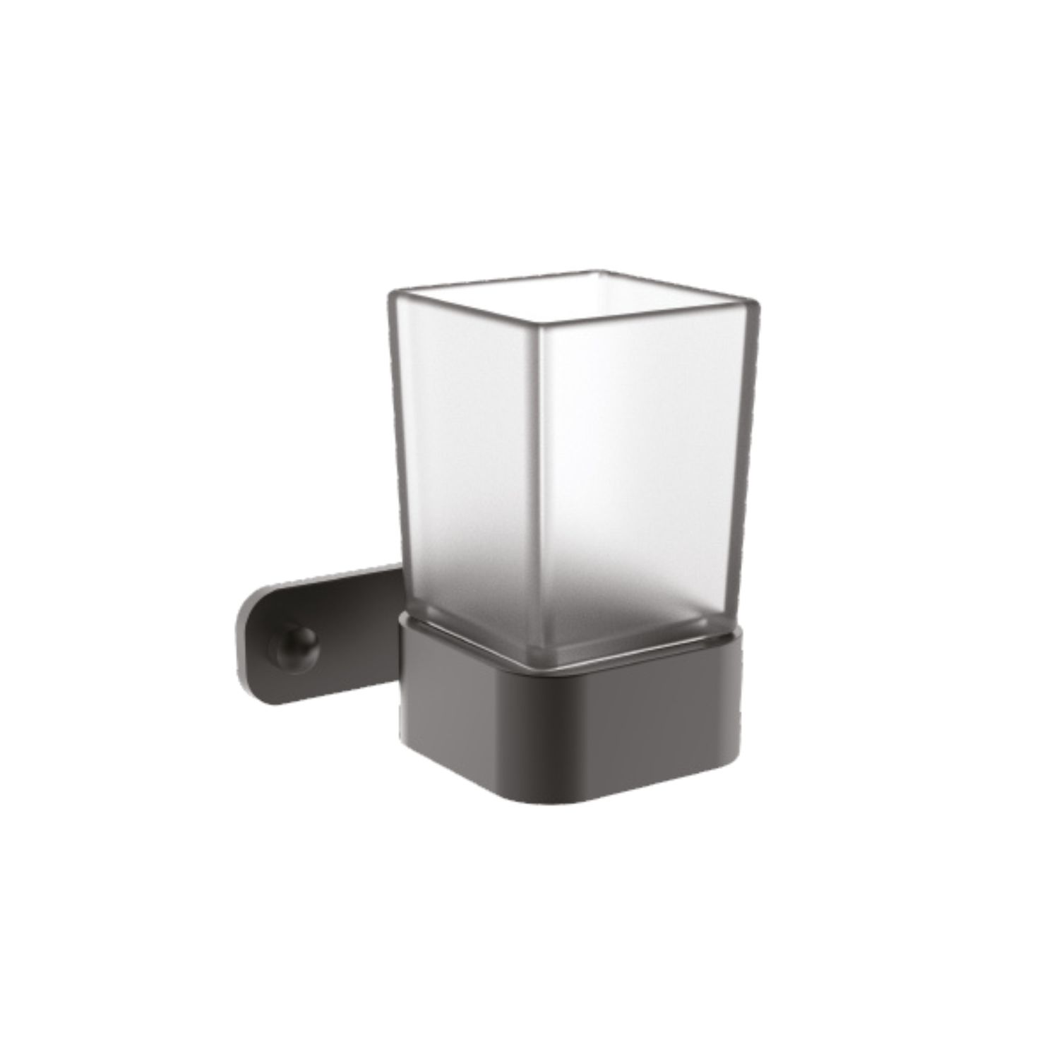 Onyx Black Toothbrush Tumbler Holder